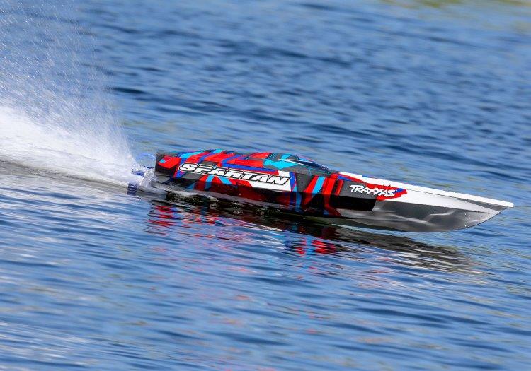 Traxxas Spartan BL TQi TSM - Utan Batteri & Laddare Röd - 9