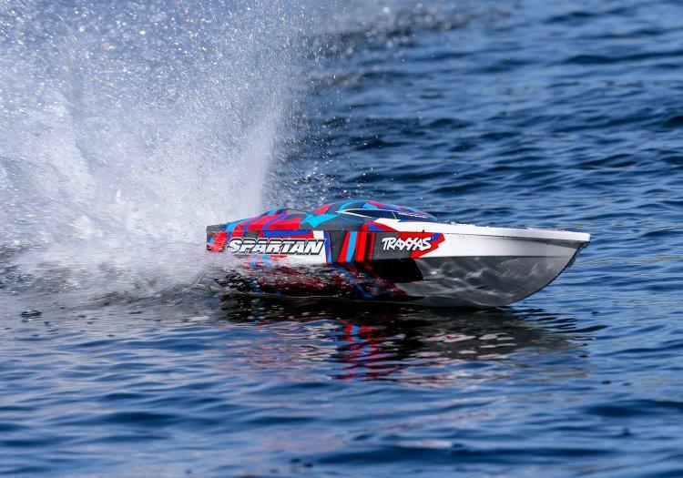 Traxxas Spartan BL TQi TSM - Utan Batteri & Laddare Röd - 10