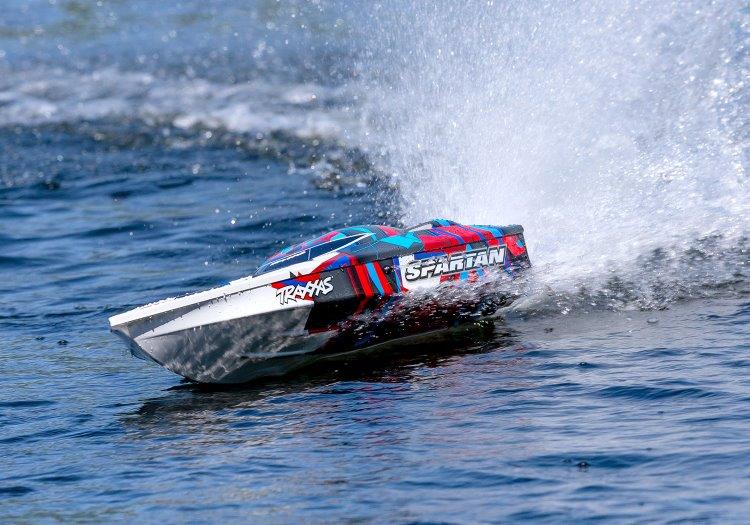 Traxxas Spartan BL TQi TSM - Utan Batteri & Laddare Röd - 6