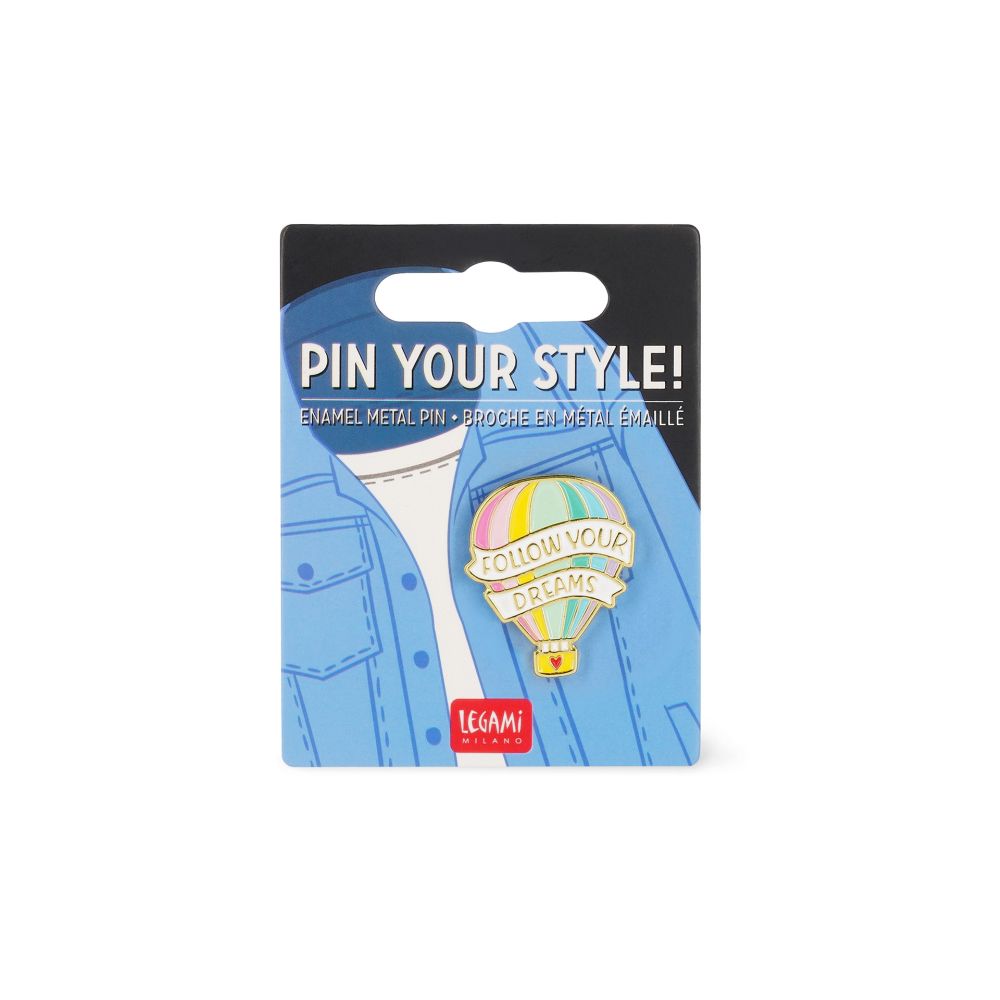 Pin your style! Enamel metal pin (knappnål), Air Balloon