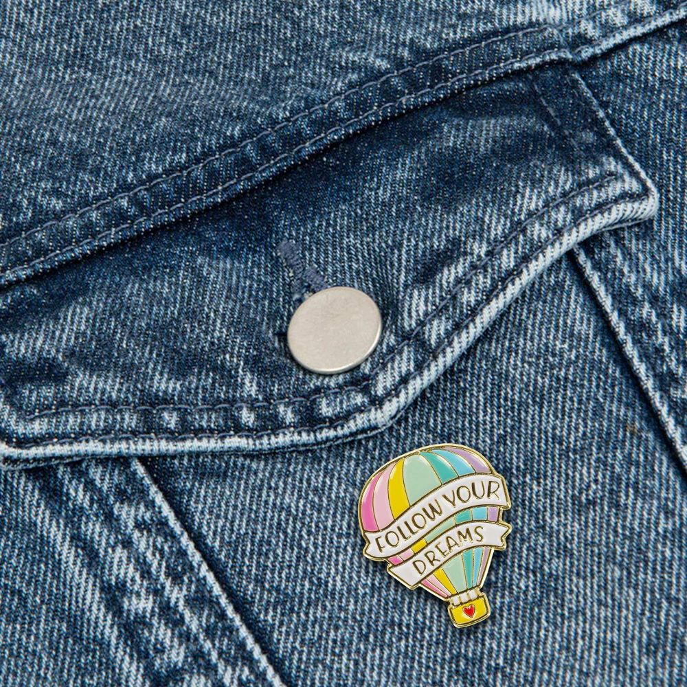 Pin your style! Enamel metal pin (knappnål), Air Balloon - 4