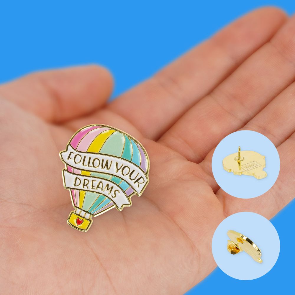 Pin your style! Enamel metal pin (knappnål), Air Balloon - 3