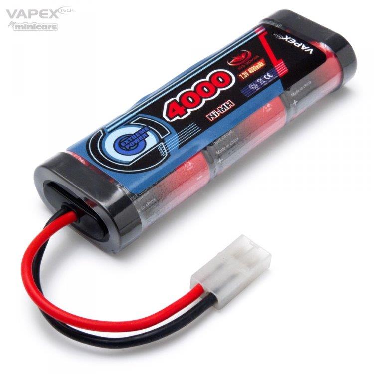 VAPEX NiMH Batteri 7.2V 4000mAh Tamiya-kontak