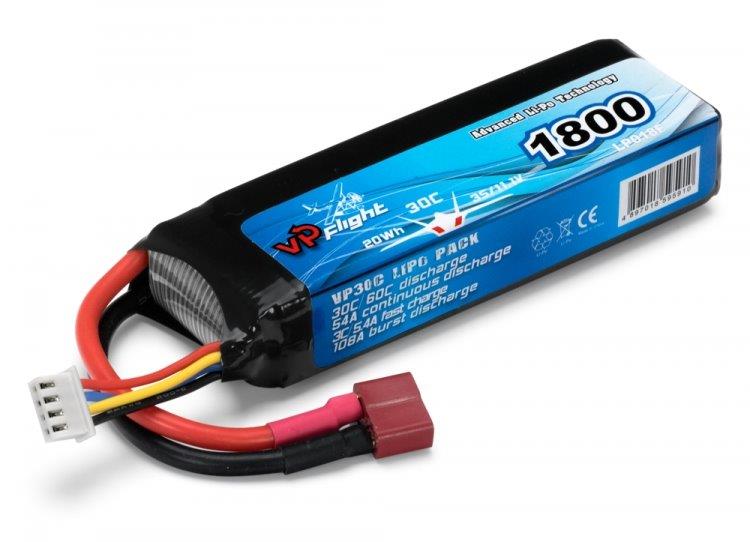VAPEX Li-Po Batteri 3S 11.1V 1800mAh 30C T-Kontakt