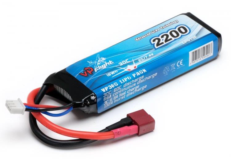 Vapex 2S 7.4V 2200mAh 30C T-Kontakt