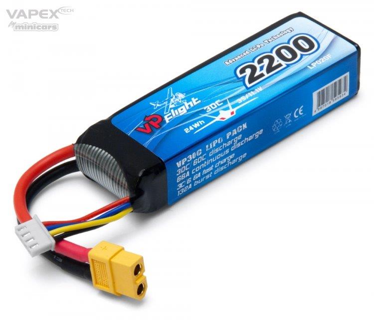 VAPEX Li-Po Batteri 3S 11.1V 2200mAh 30C XT60-kontakt