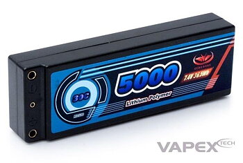 VAPEX LiPo 2S 7.4V 5000mAh 30C Hard T-kontakt