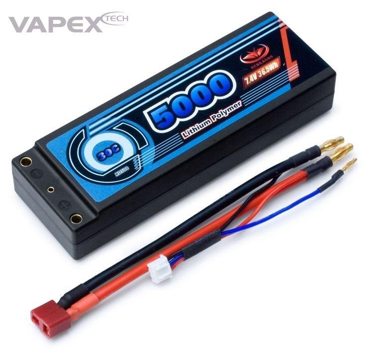 VAPEX LiPo 2S 7.4V 5000mAh 30C Hard T-kontakt - 9
