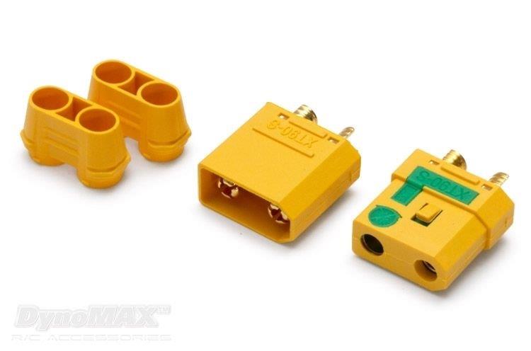 Guldpläterad kontakt XT90 Anti-spark / Par - 3