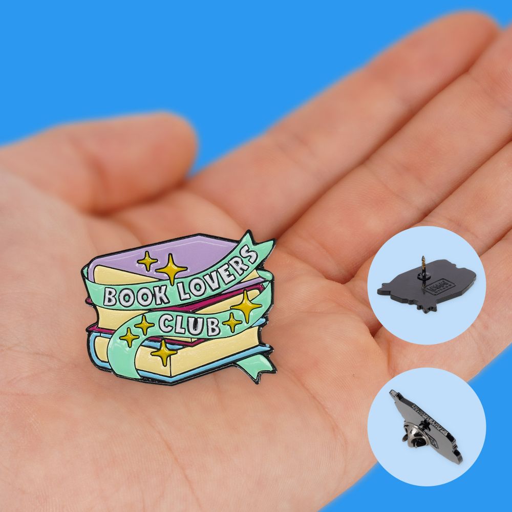Pin your style! Enamel metal pin (knappenål), Book Lover - 3