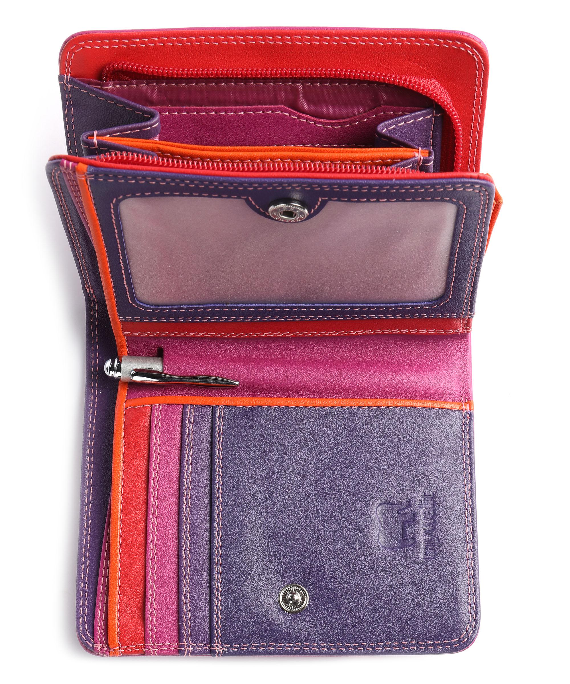 Medium Wallet  Zip around purse, 10x 17x9 cm- Sangria Multi - 2