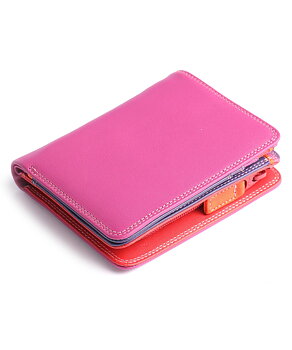 Medium Wallet  Zip around purse, 10x 17x9 cm- Sangria Multi