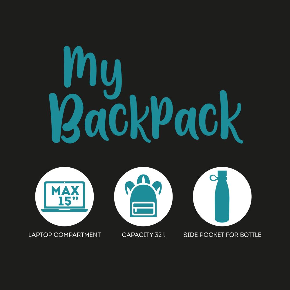 My Backpack, Petrol Blue, ryggsäck - 3