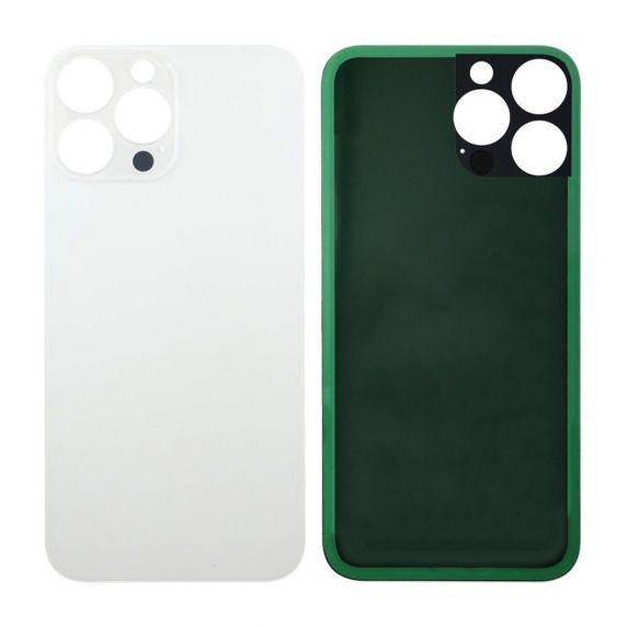iPhone 13 Pro Max Baksida Glas med tejp - Vit