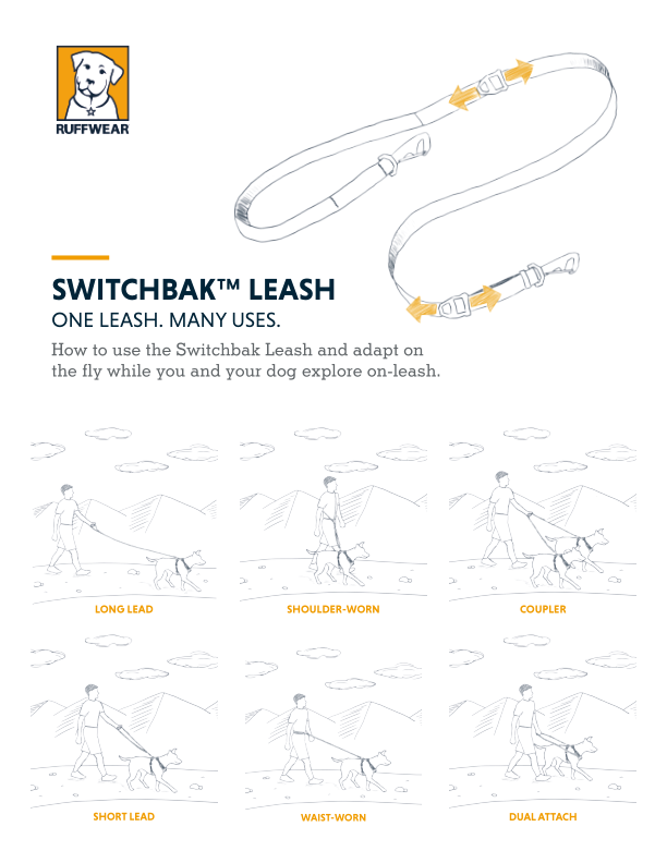 Ruffwear Switchbak™ Leash - Basalt Gray 