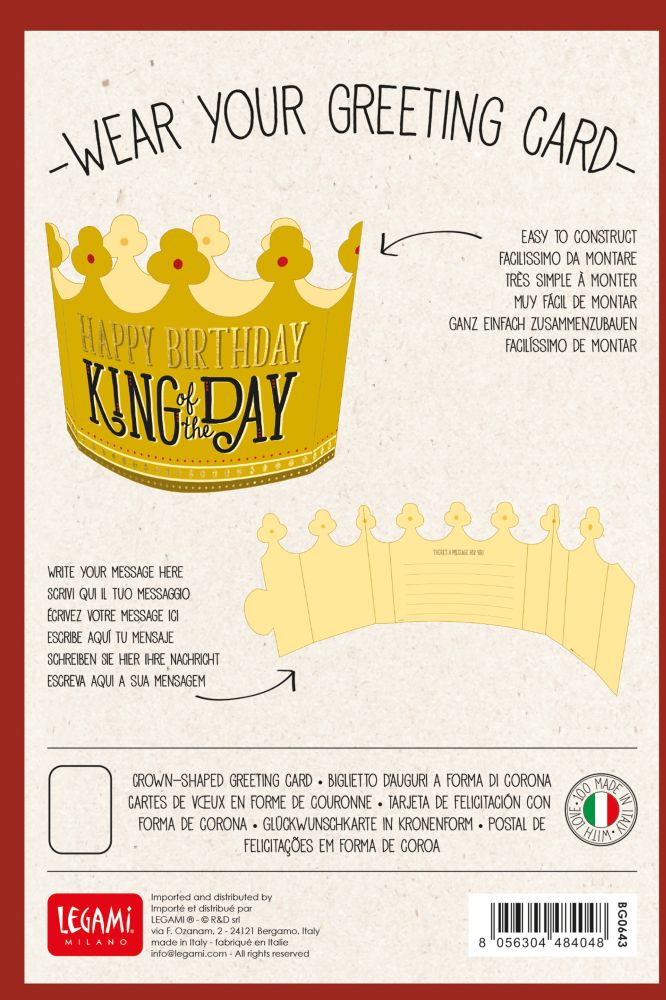 Party Greeting card, King Crown (BG0643) - 4