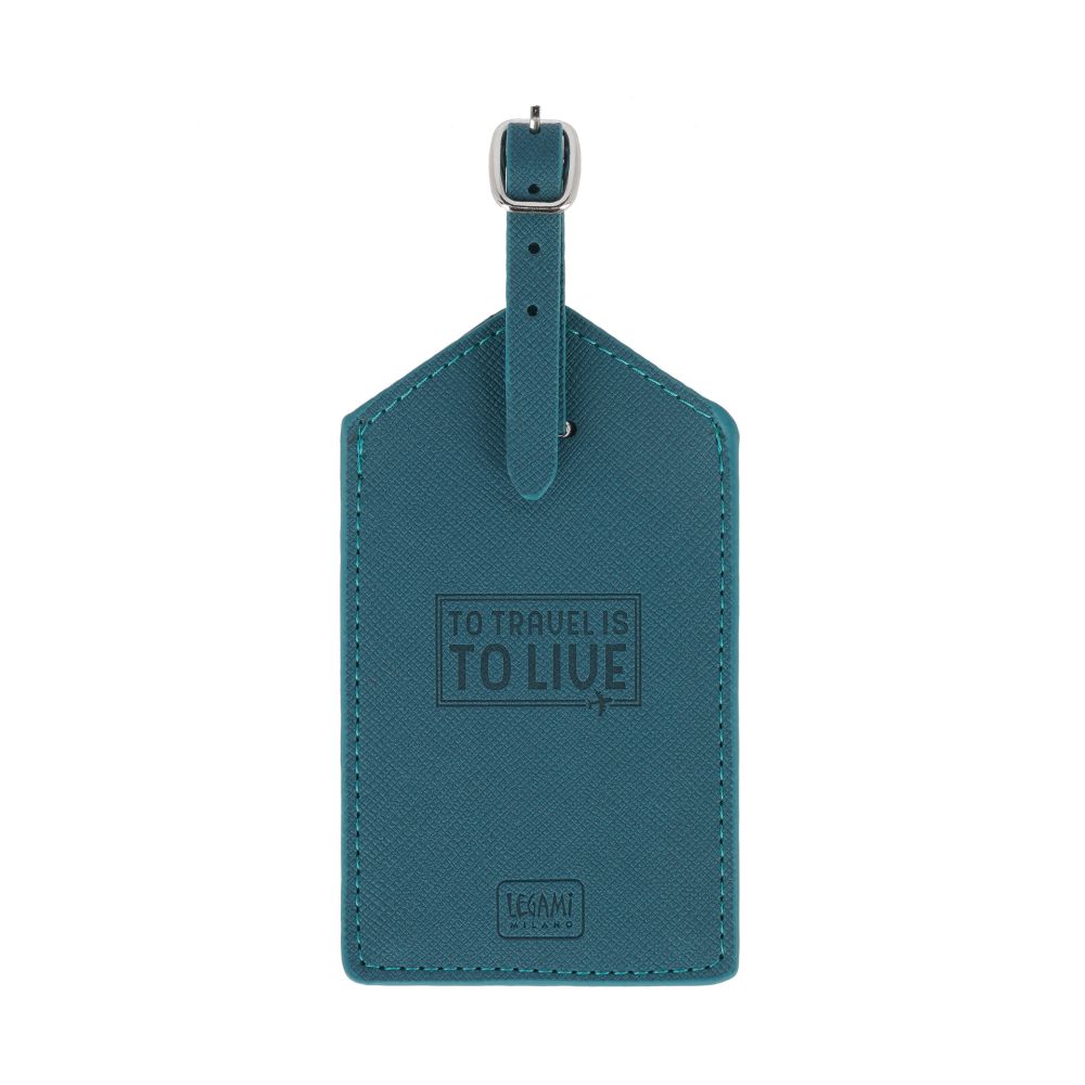 Adresslapp för resväska - Petrol blue - 2