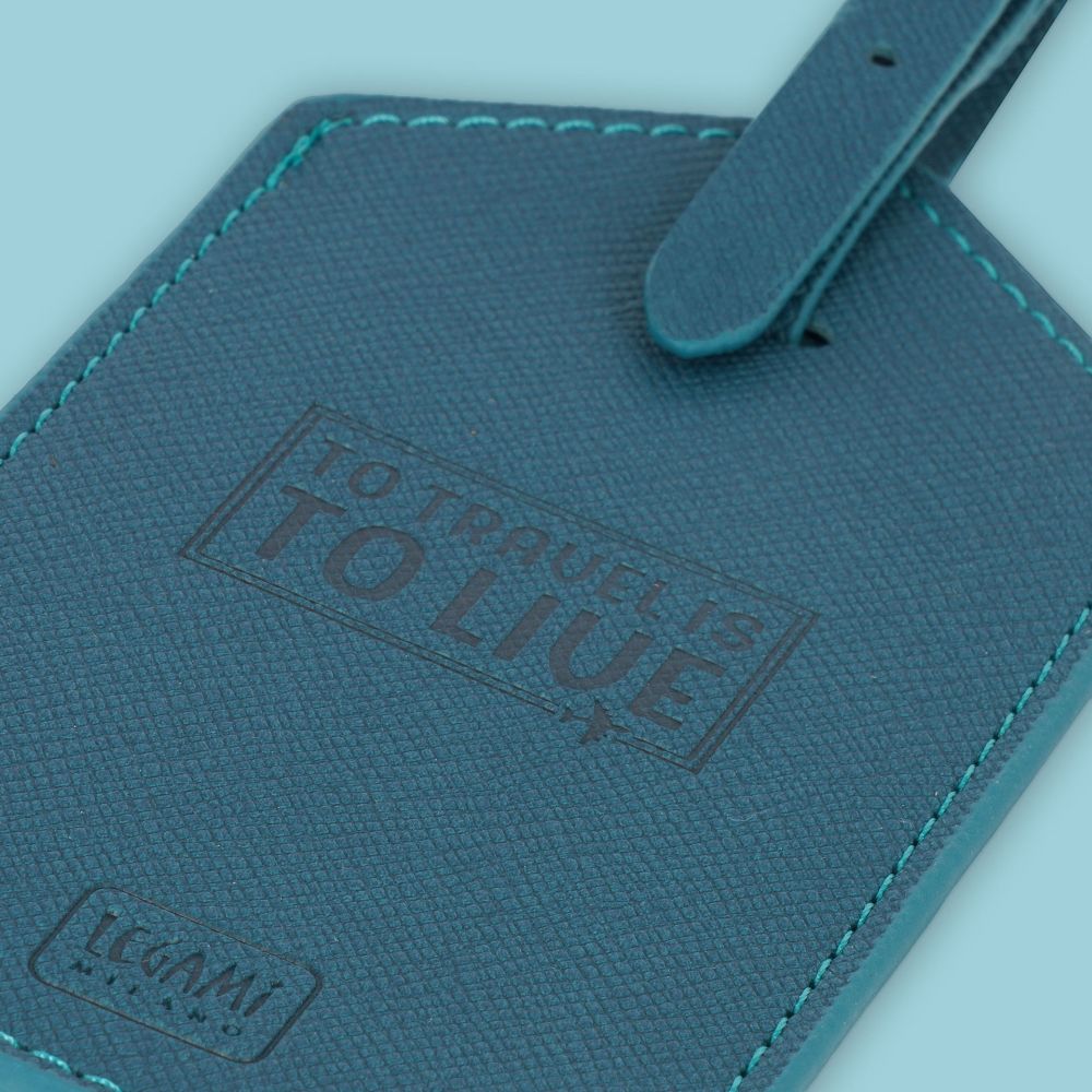 Adresslapp för resväska - Petrol blue - 3