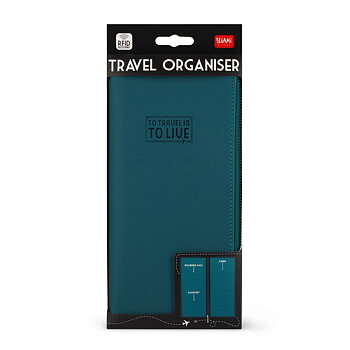 Etui til rejsedokumenter og kreditkort,  Petrol Blue