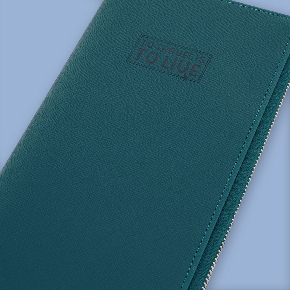 Fodral för resedokument och kreditkort,  Petrol Blue - 6