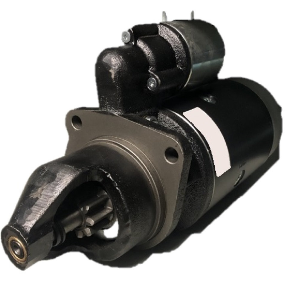 Volvo BM. New starter motor, 12V, 3.0kW, with external solenoid. Oil sealed.