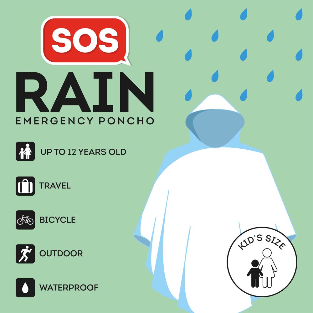 SOS Regnponcho, Barnstorlek - 2