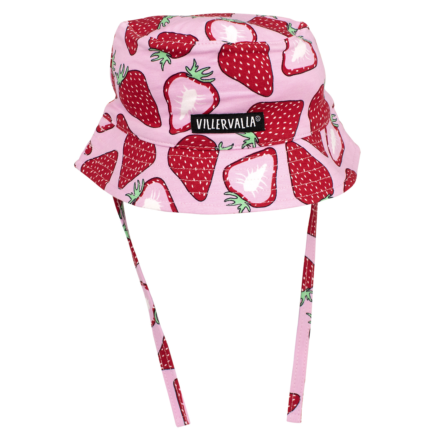 sun hat with strings STRAWBERRY