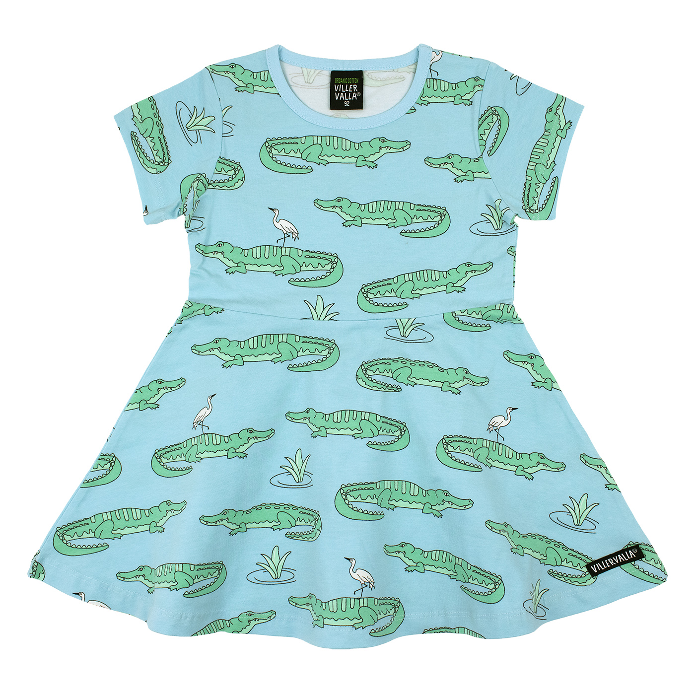 Twirl Dress Animal Crocodile | Blue, Turquoise Animal | Dress/Skirt | Villervalla