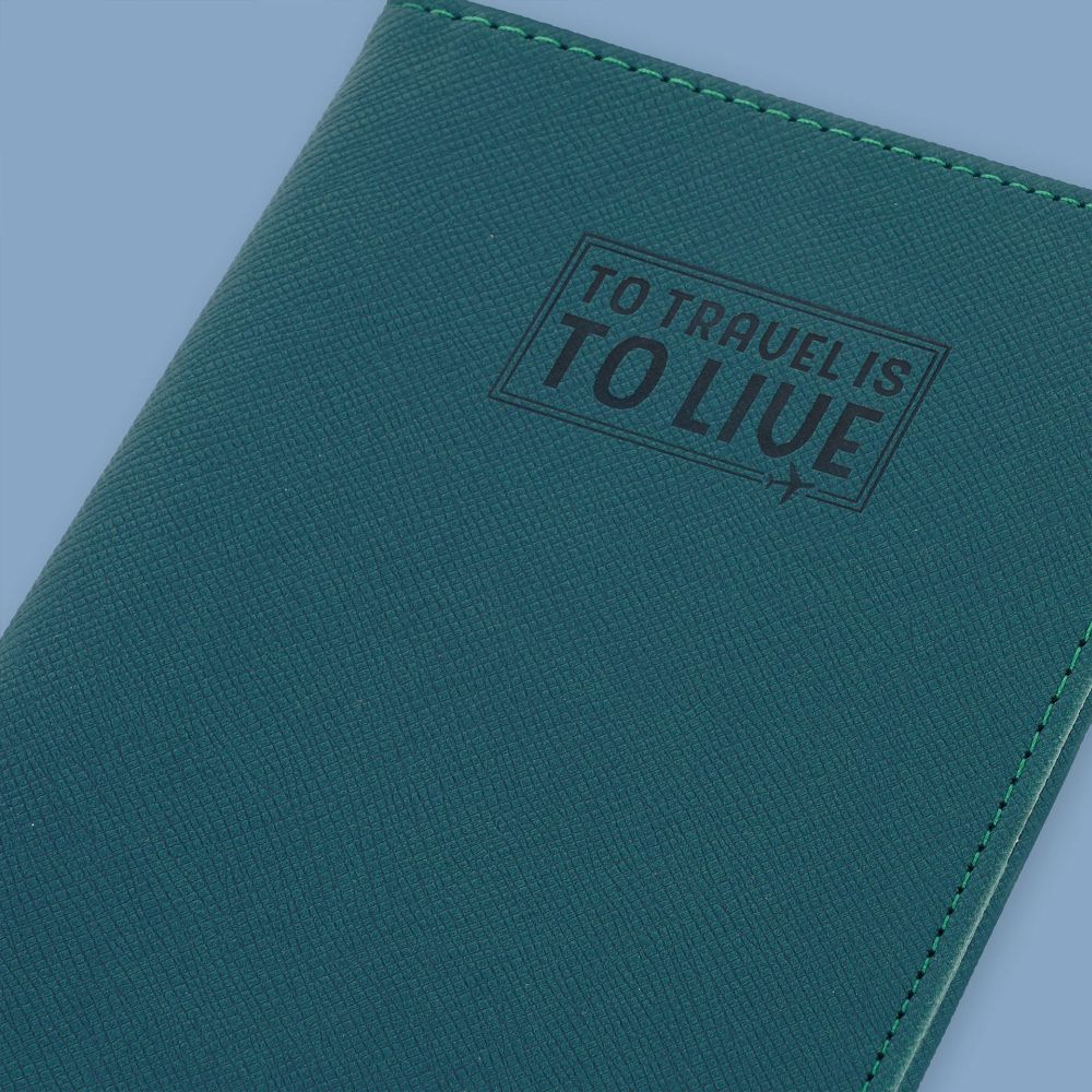 Etui til pas og kreditkort, petrol blue - 5