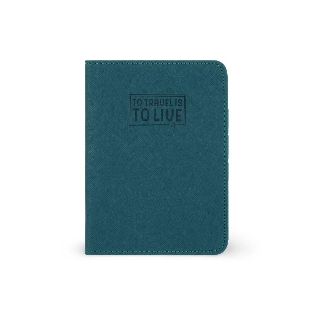 Etui til pas og kreditkort, petrol blue