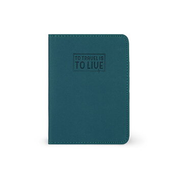 Etui til pas og kreditkort, petrol blue
