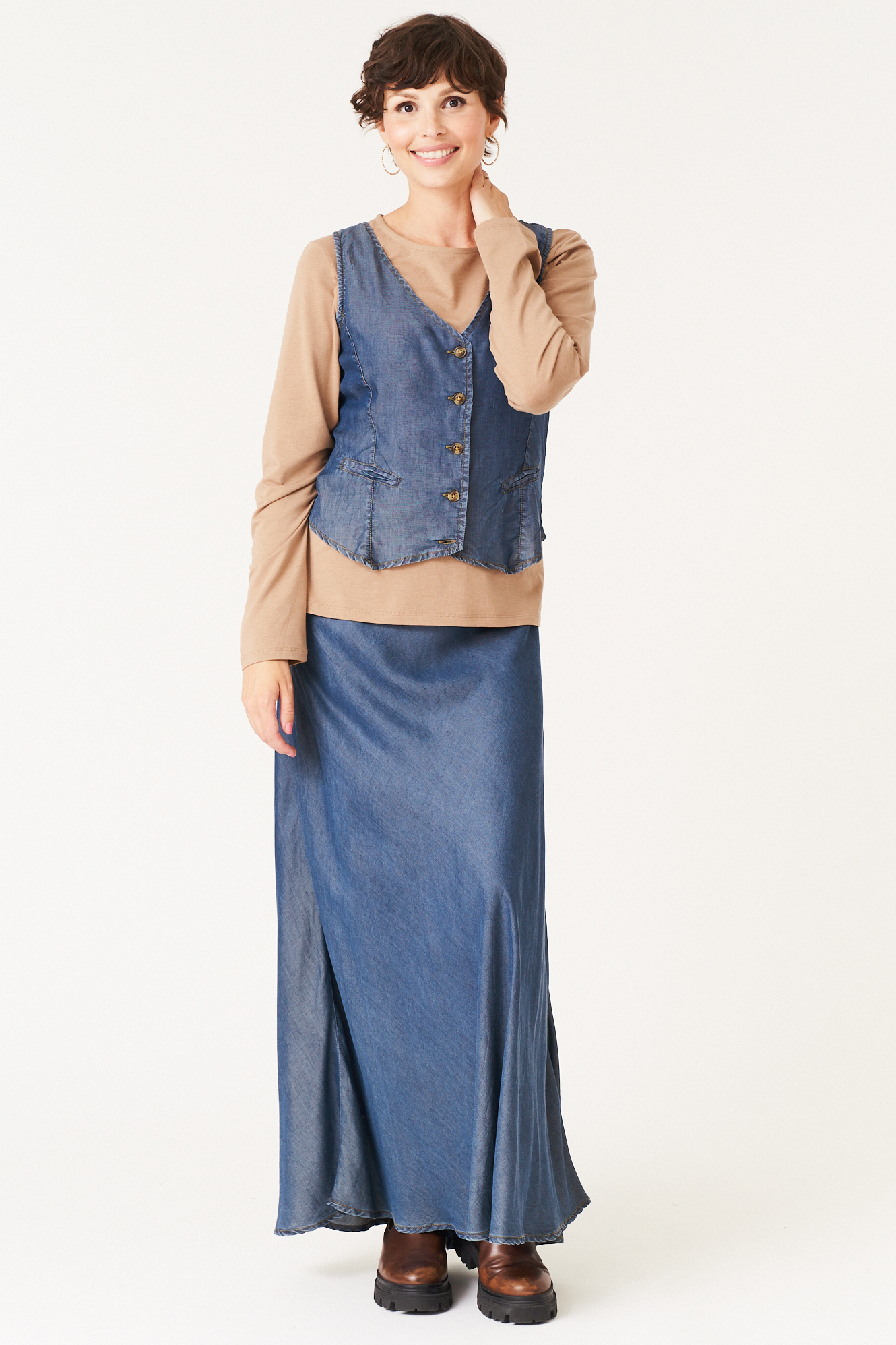 Tammy waistcoat  dk. denim - 2