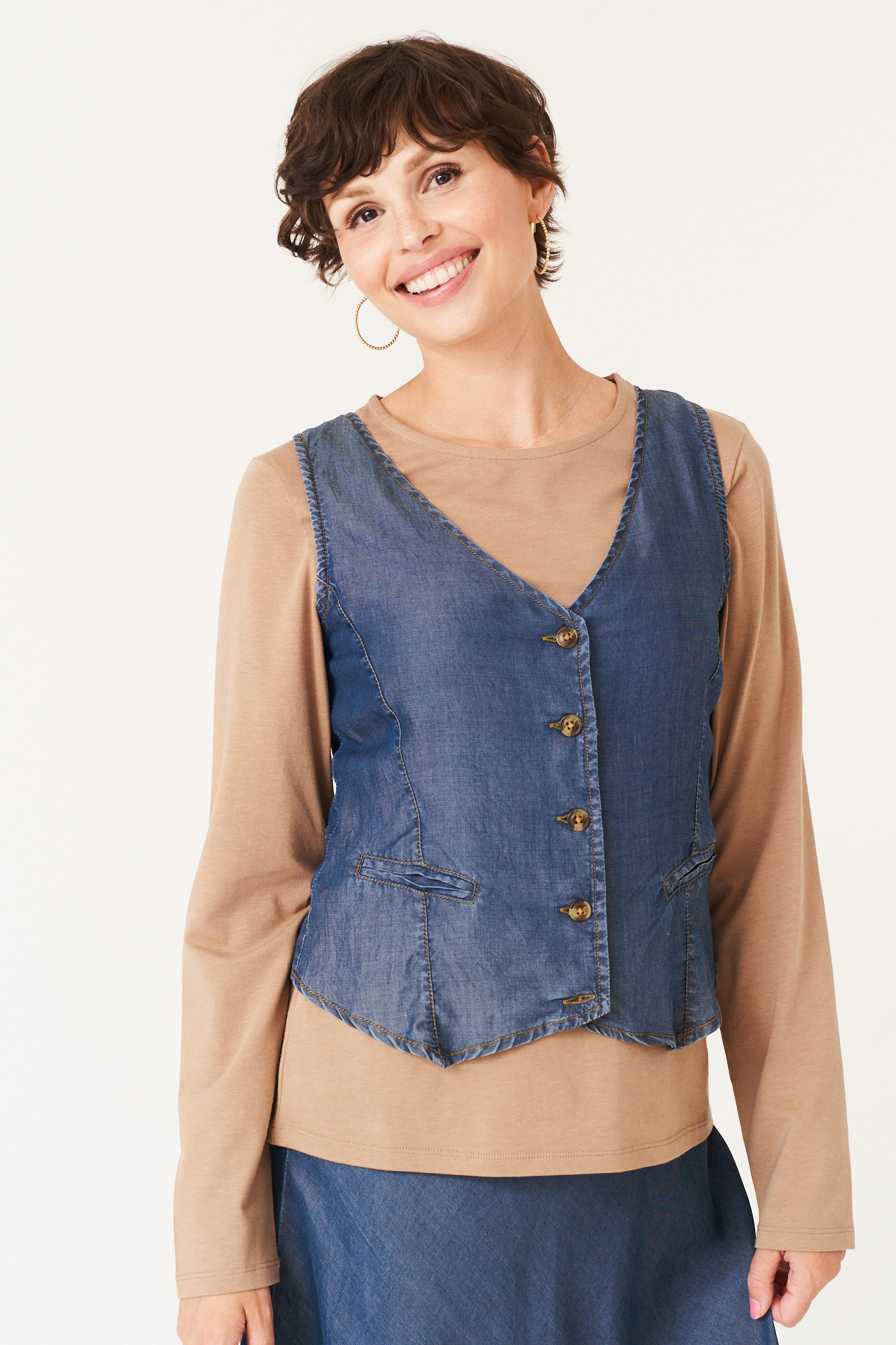 Tammy waistcoat  dk. denim - 3
