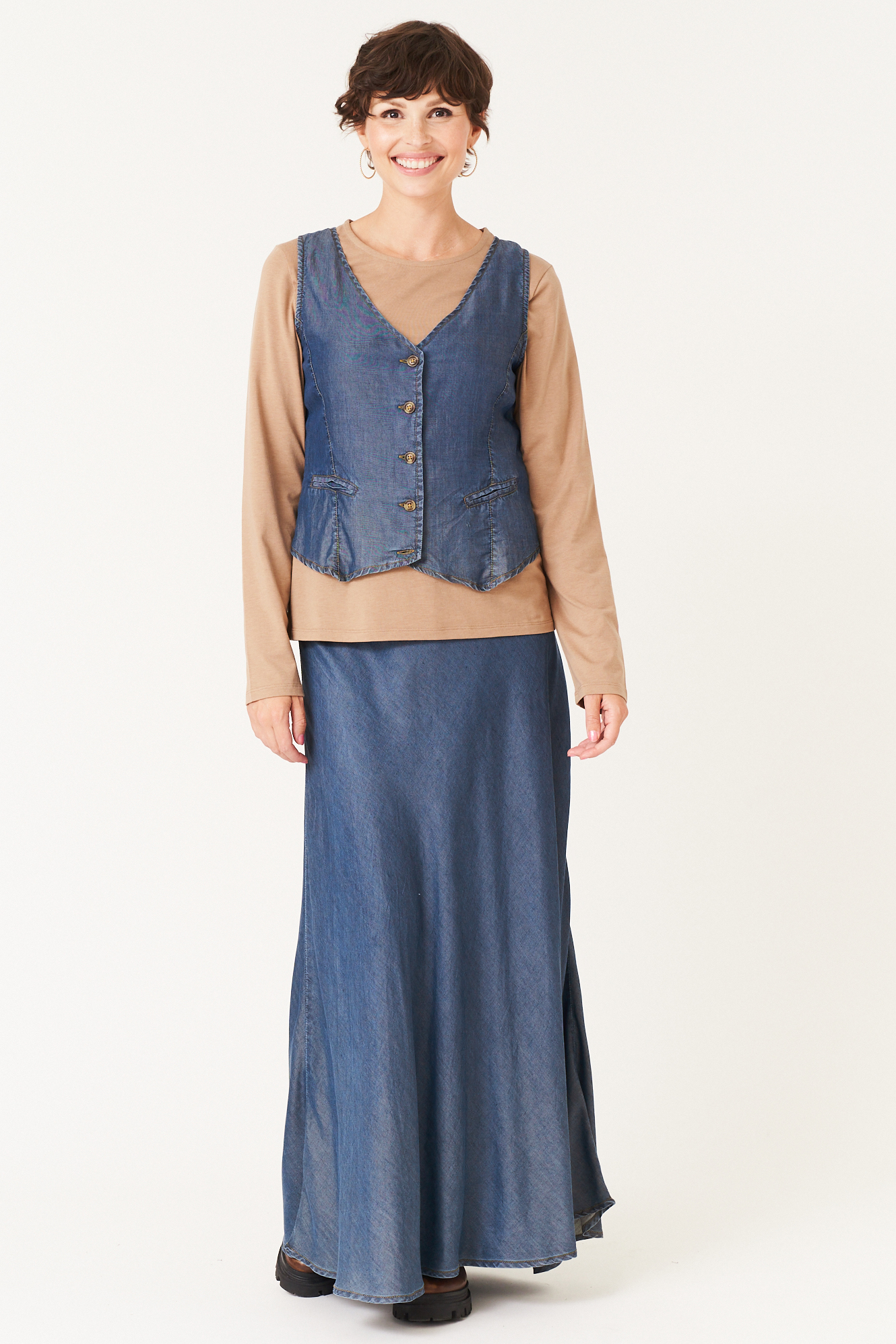 Tammy waistcoat  dk. denim