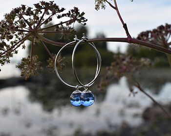 SVALÖ SKY - blue earrings 25 mm