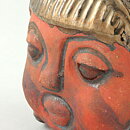 Lars Bergsten (1960s) Woman Head with Golden Hair 8 cm