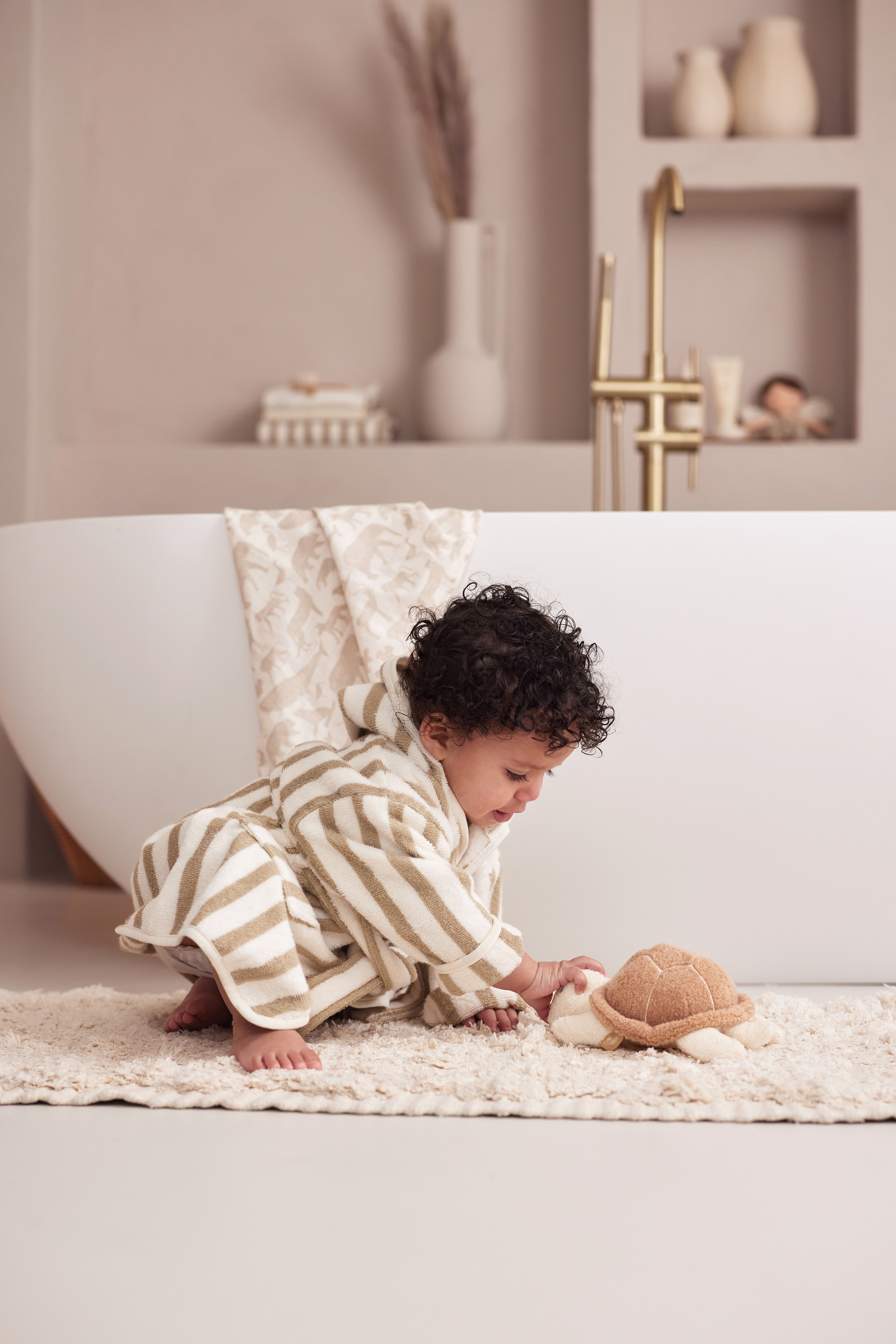 Jollein Badrock 1-2 år Stripe Olive Green GOTS - 6