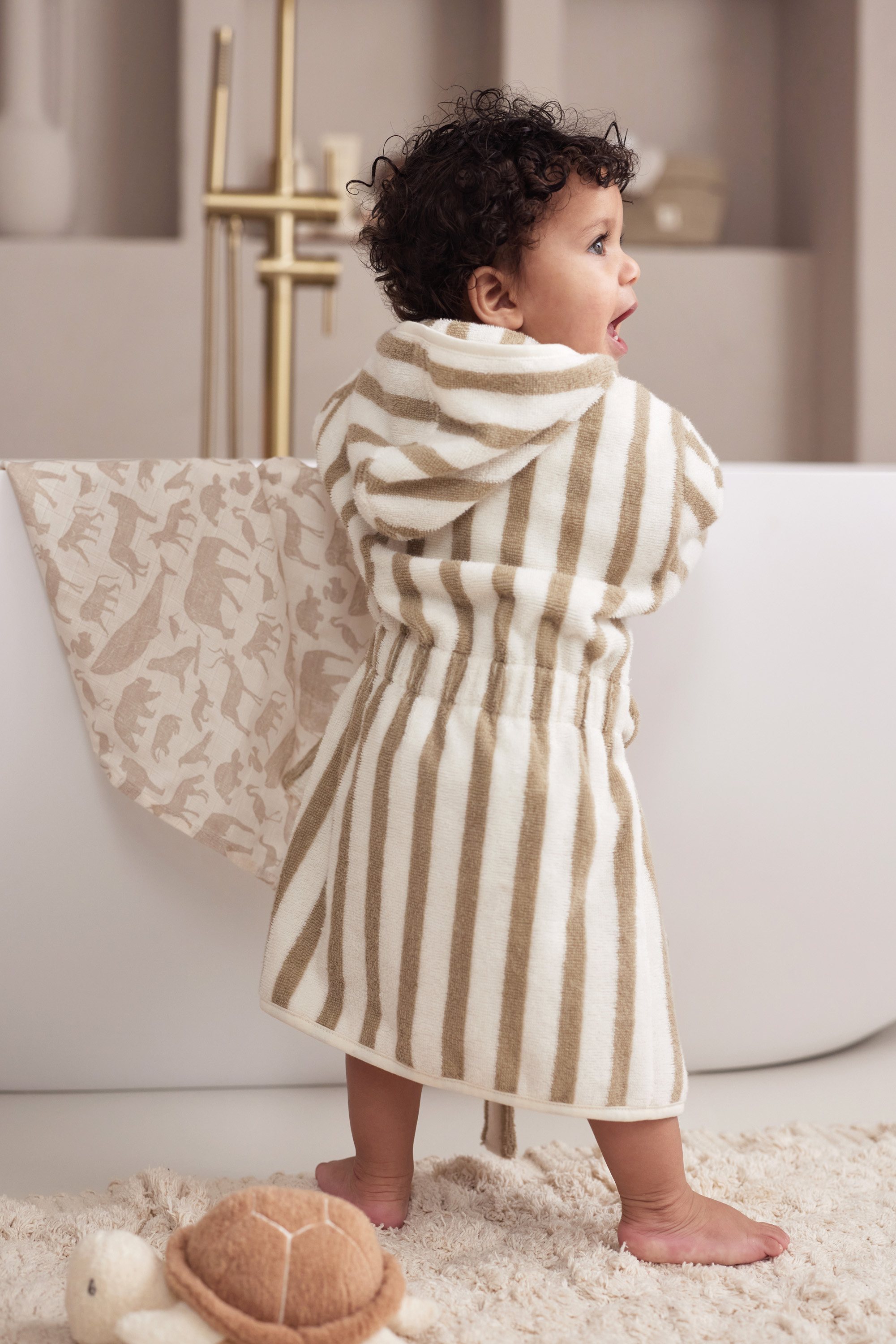 Jollein Badrock 1-2 år Stripe Olive Green GOTS - 8
