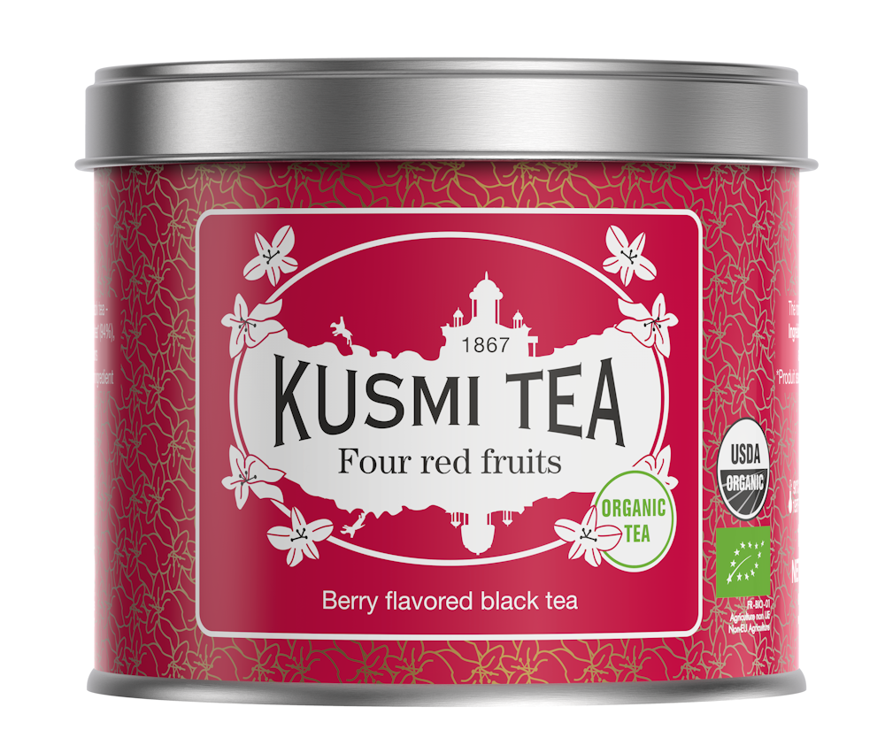 Kusmi Four Red Fruits Ekologisk - Plåtburk 100 gram 