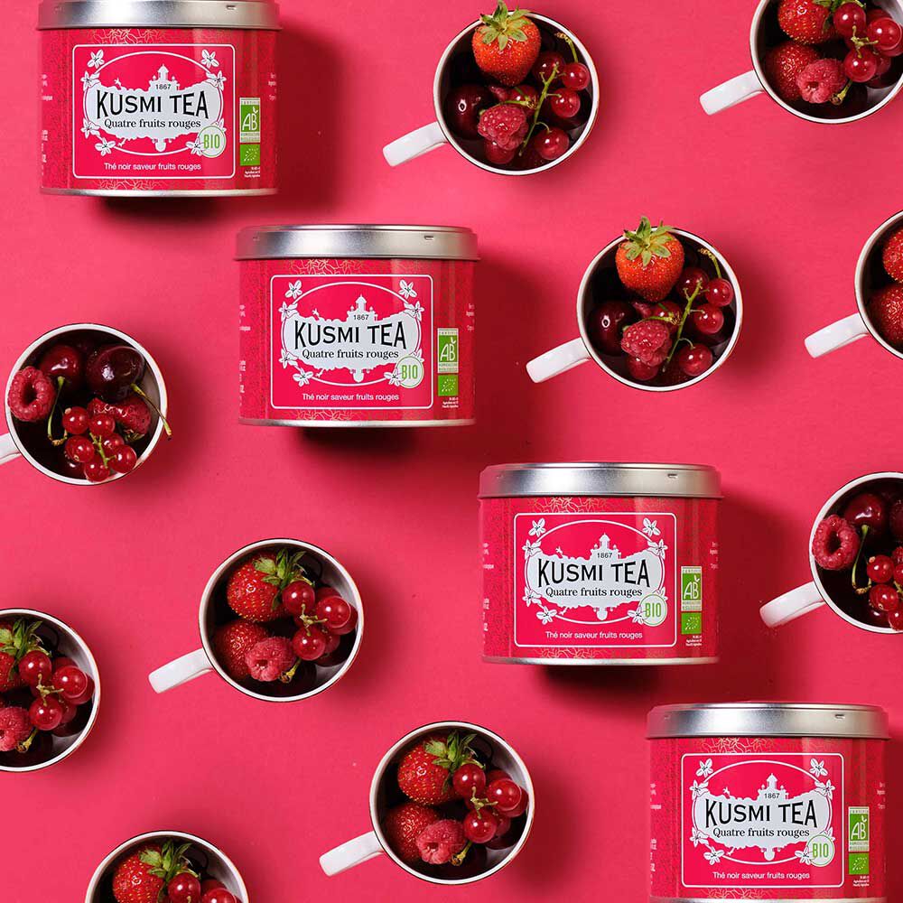 Kusmi Four Red Fruits Ekologisk - Plåtburk 100 gram  - 5