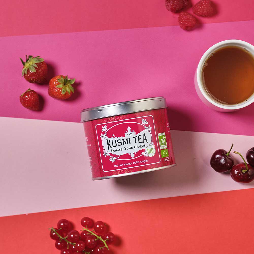 Kusmi Four Red Fruits Ekologisk - Plåtburk 100 gram  - 6