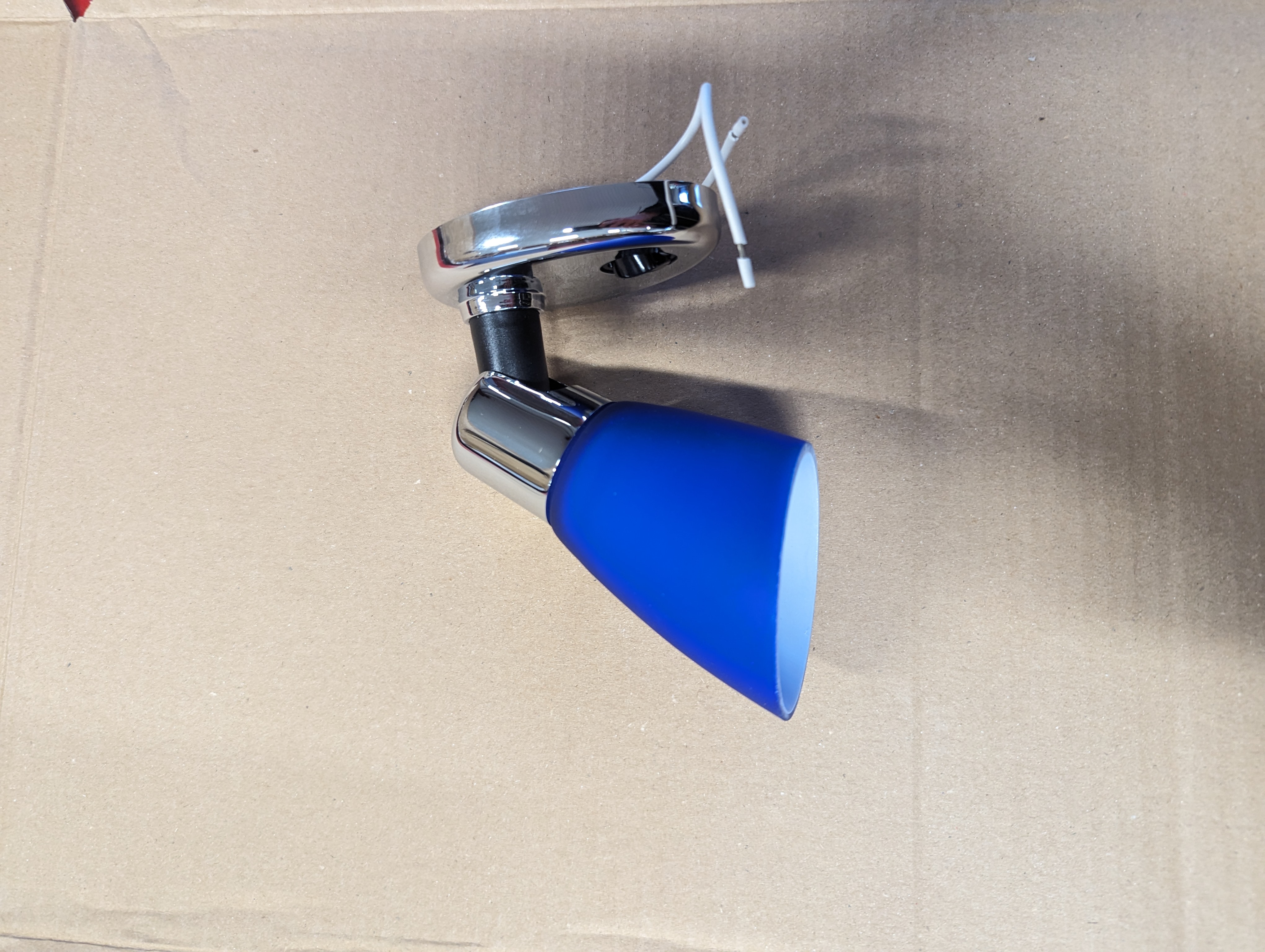 Reading lamp blue glass