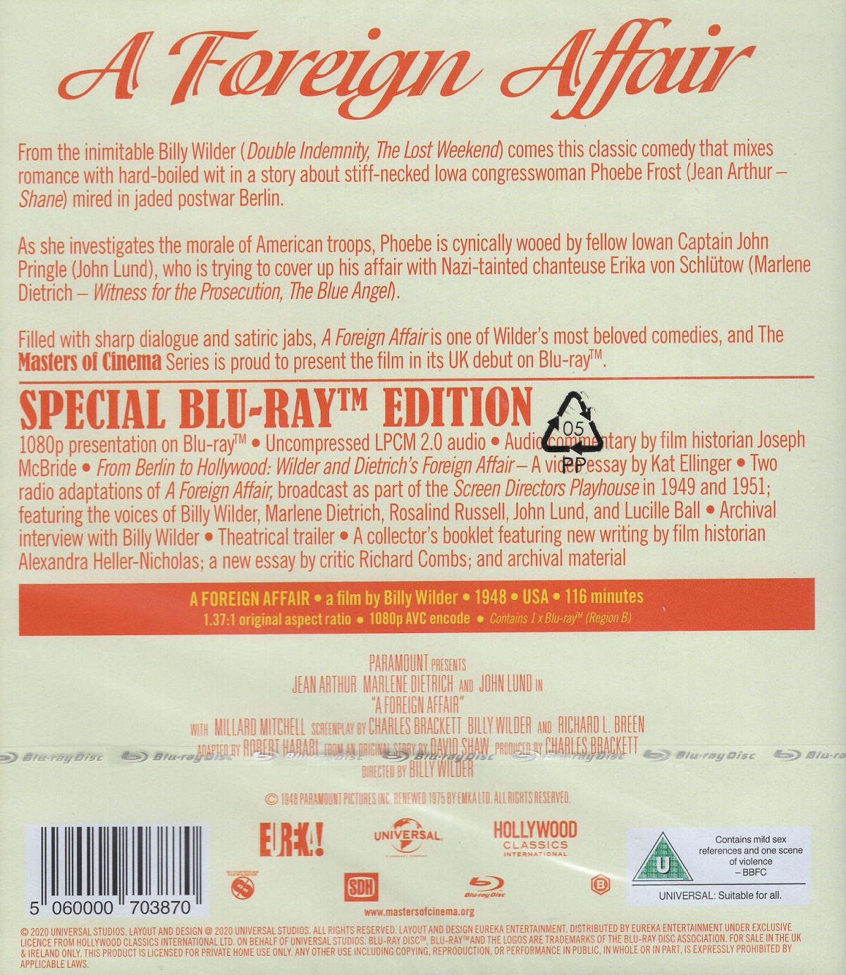 A Foreign Affair (ej svensk text) (Blu-ray) - 2