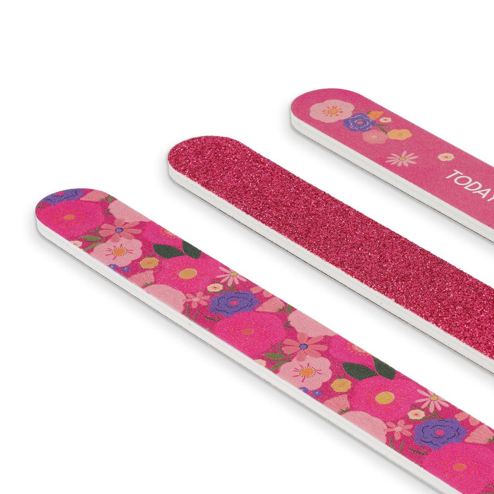 Nagelfilar, Flowers, Set med tre nagelfilar - 2