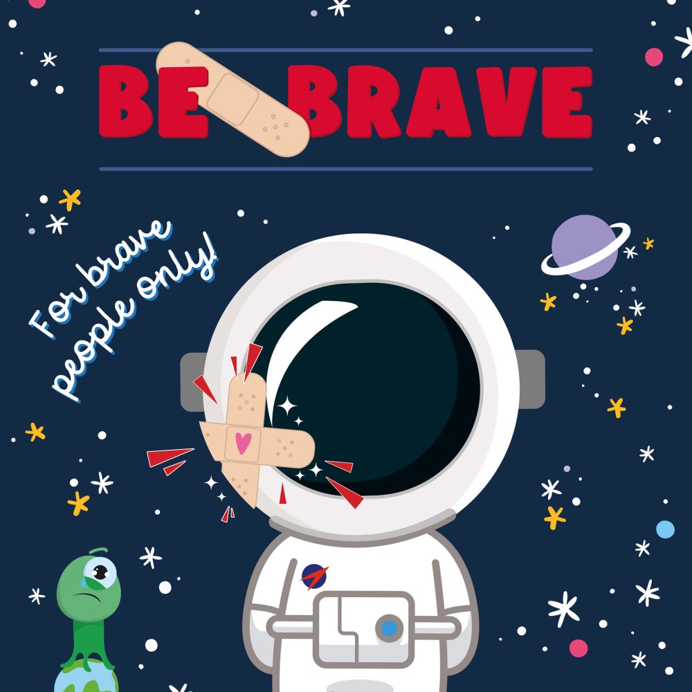Plåster Be brave, Space, 30 st - 4