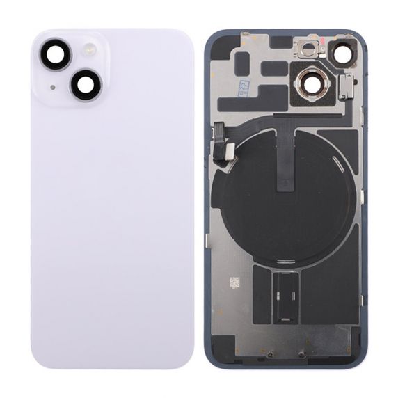 iPhone 14 Baksida Glas med lins samt tejp - Lila