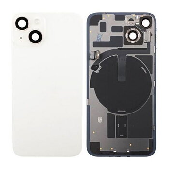 iPhone 14 Baksida Glas med lins samt tejp - Vit