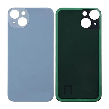 iPhone 14 Baksida Glas med tejp - Blå