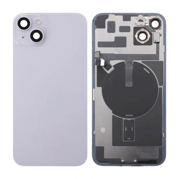 Original iPhone 14 Plus Baksida Glas med lins samt tejp - Lila