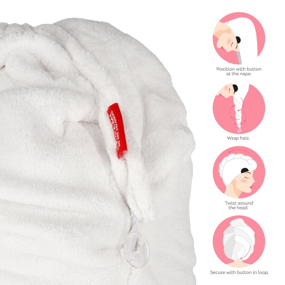 Hair Turban Towel, Love my Hair, Panda - 4